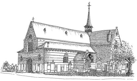 tekening kerk